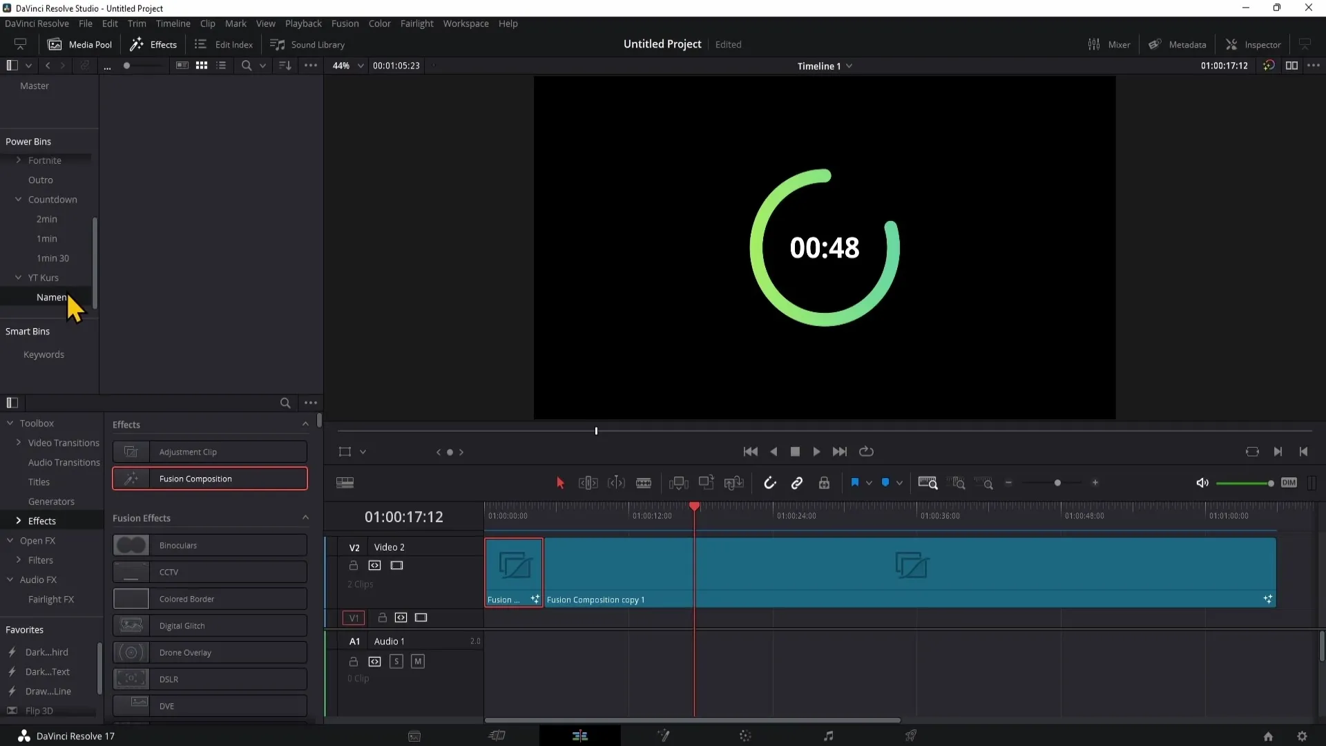 Efektivně využívat slučovací kompozici v programu DaVinci Resolve