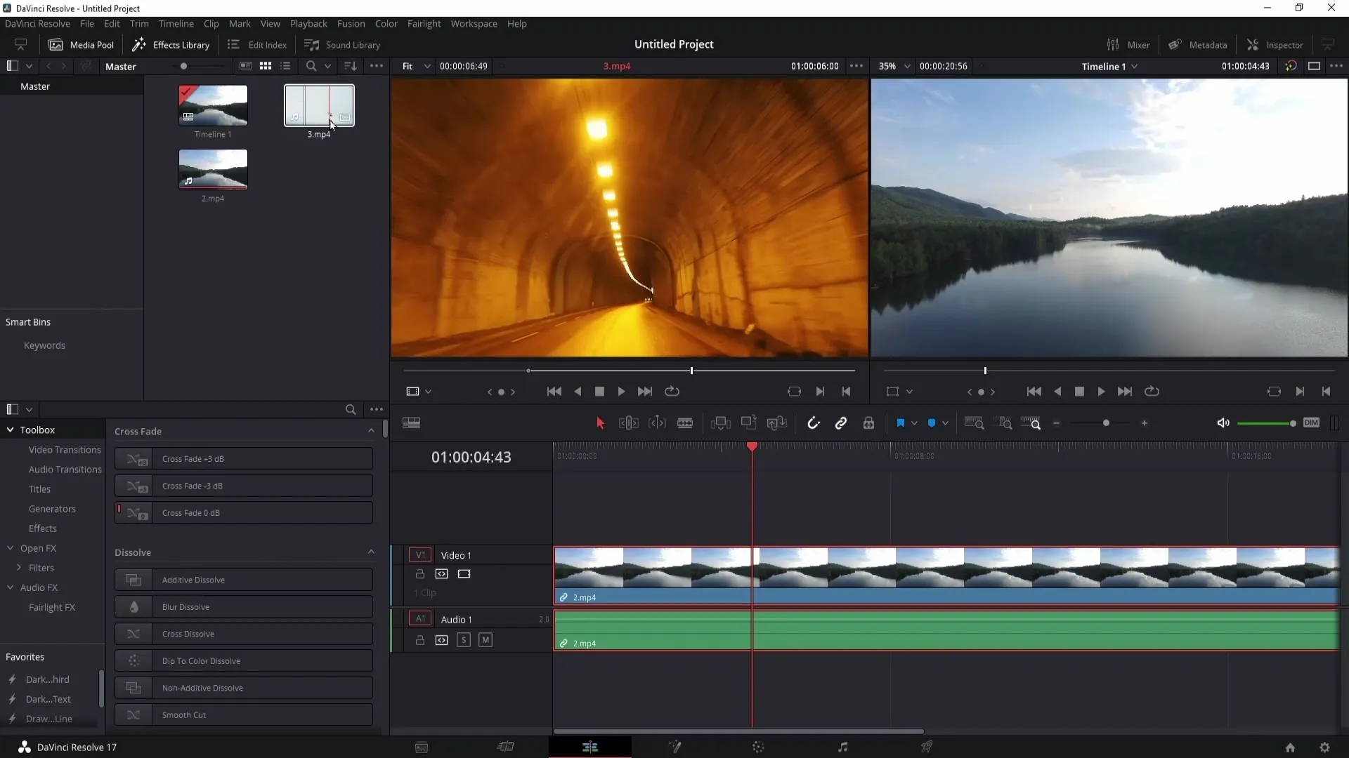 Efektivní práce s duálním monitorem v programu DaVinci Resolve