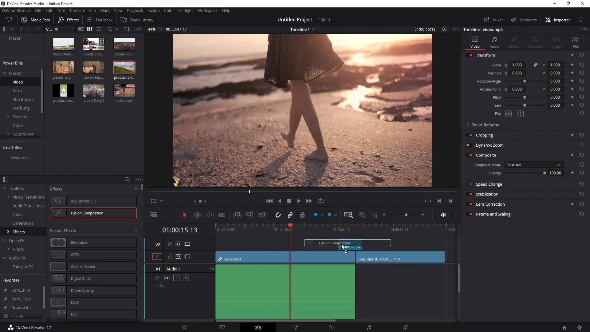 Nejlepší tipy na efekty spojení v programu DaVinci Resolve