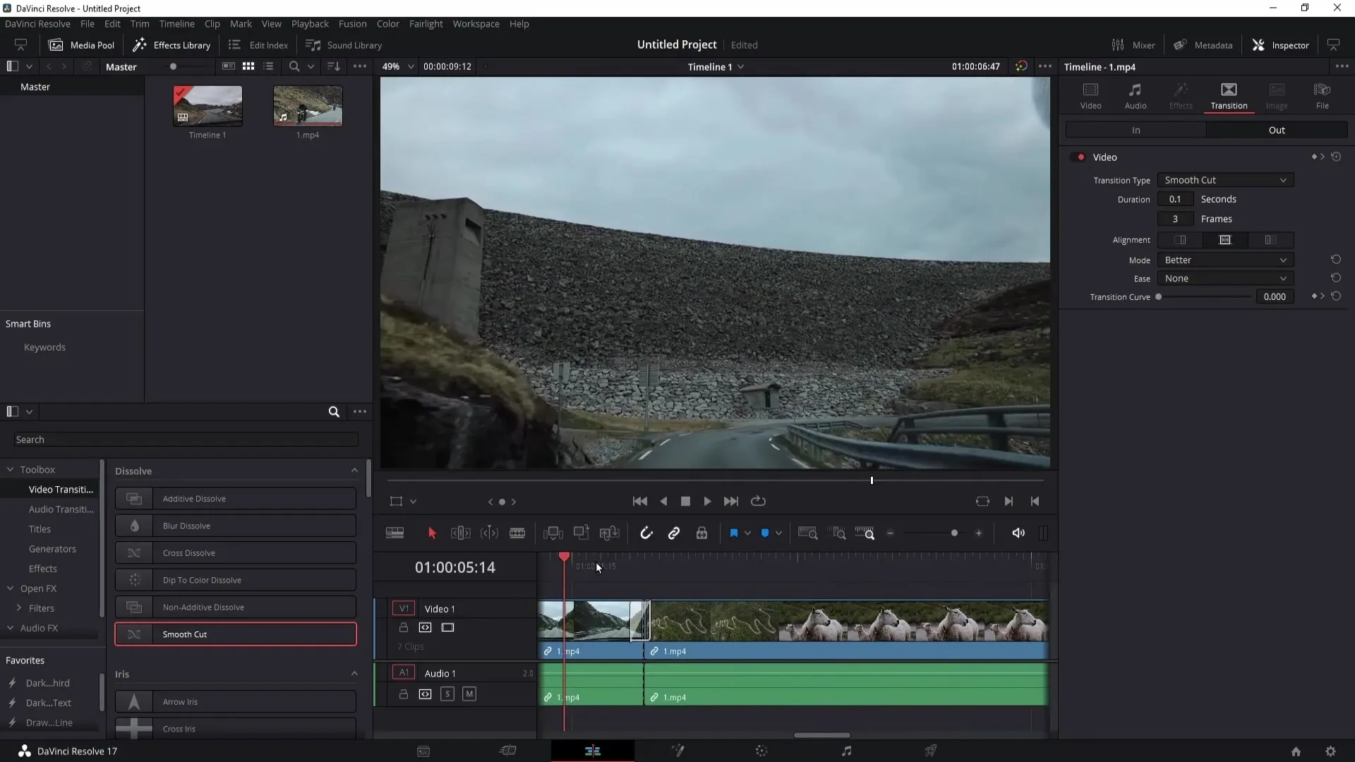 Efektivní využití skokového a plynulého střihu v programu DaVinci Resolve