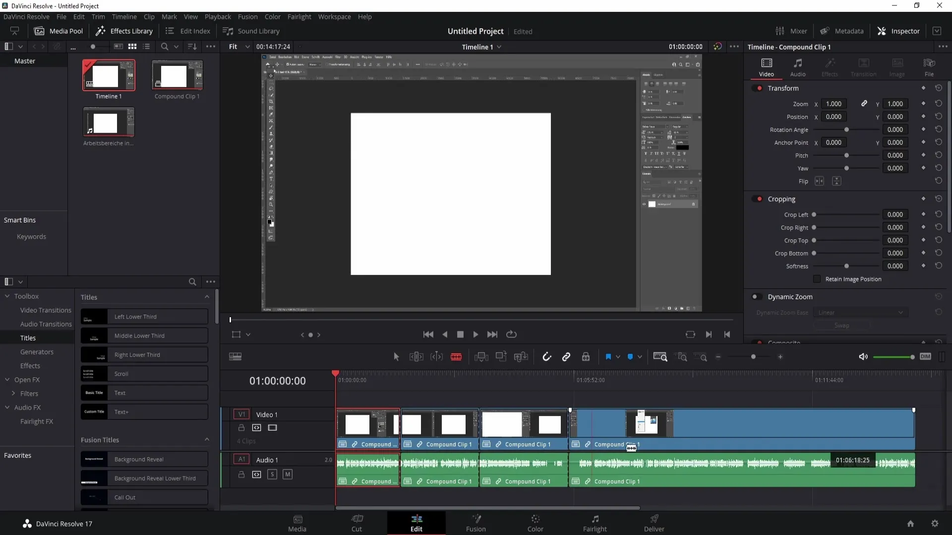 Spojování klipů v DaVinci Resolve – Návod krok za krokem