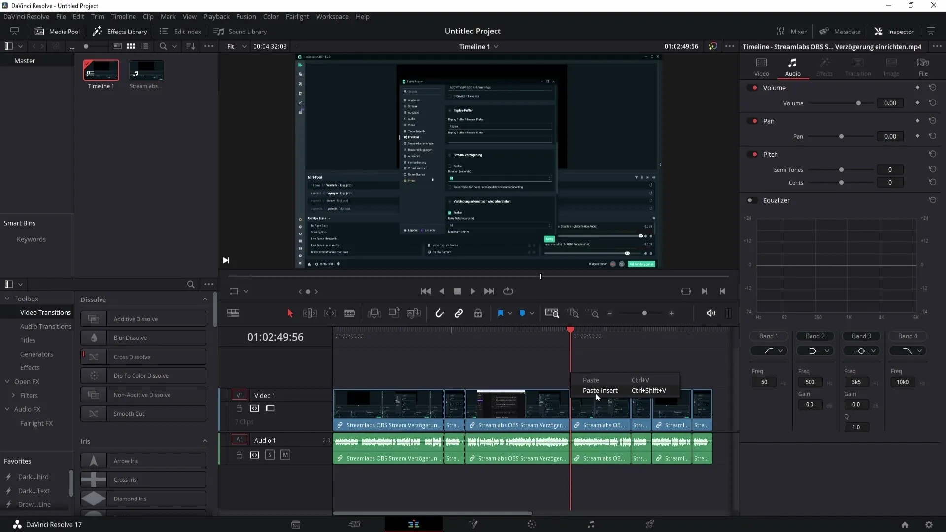 DaVinci Resolve: Duplikování klipu a zvuku snadno provedeno