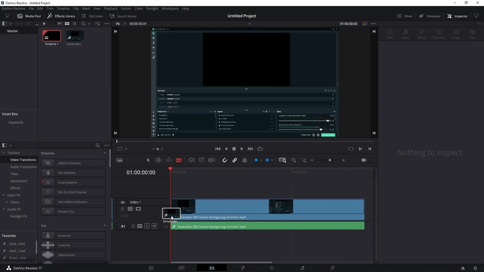 DaVinci Resolve: Snímek a zvuk jednoduše zduplikovat