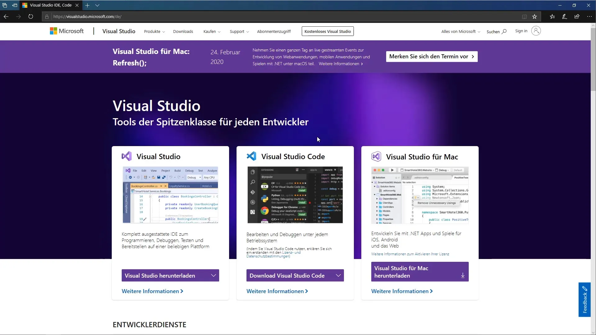 C# Programmierung - Schrittweise Installation von Visual Studio Community