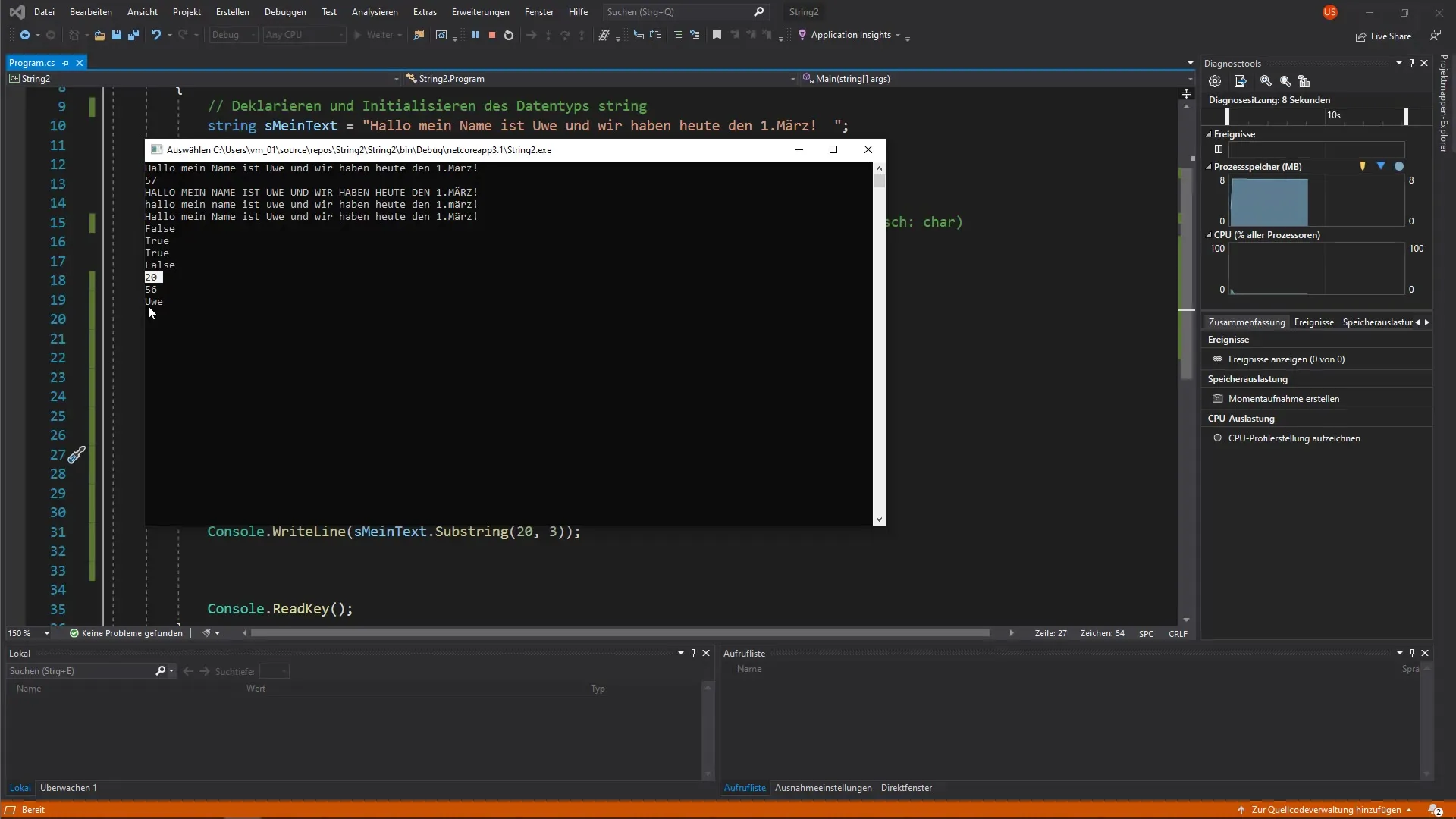 C# String-Methoden im Detail: Suchen und Ändern