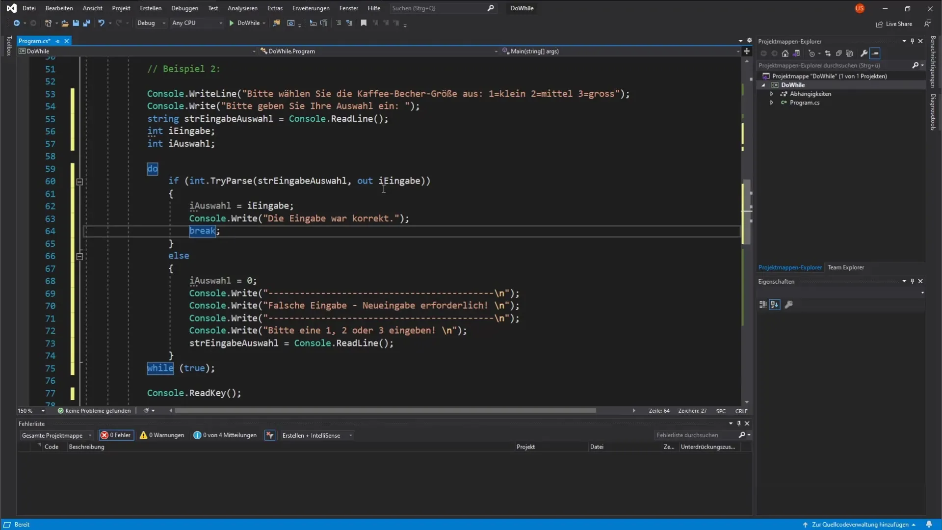 Do-While loop in C#: How to use it properly Do-While loop in C#: How to use it correctly