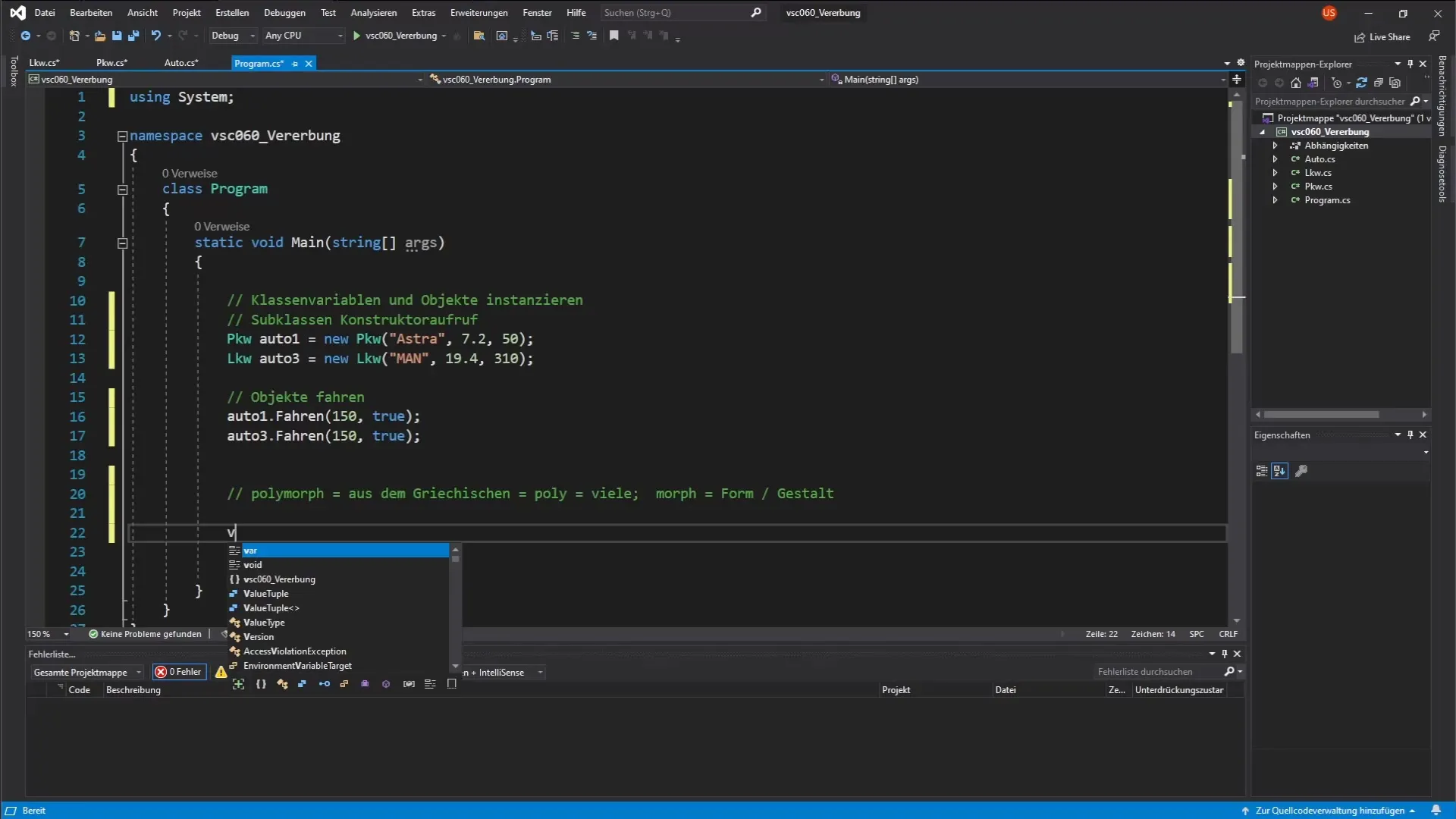 Verstehe Polymorphie in C# an praktischen Beispielen Verstehe Polymorphie in C# an praktischen Beispielen