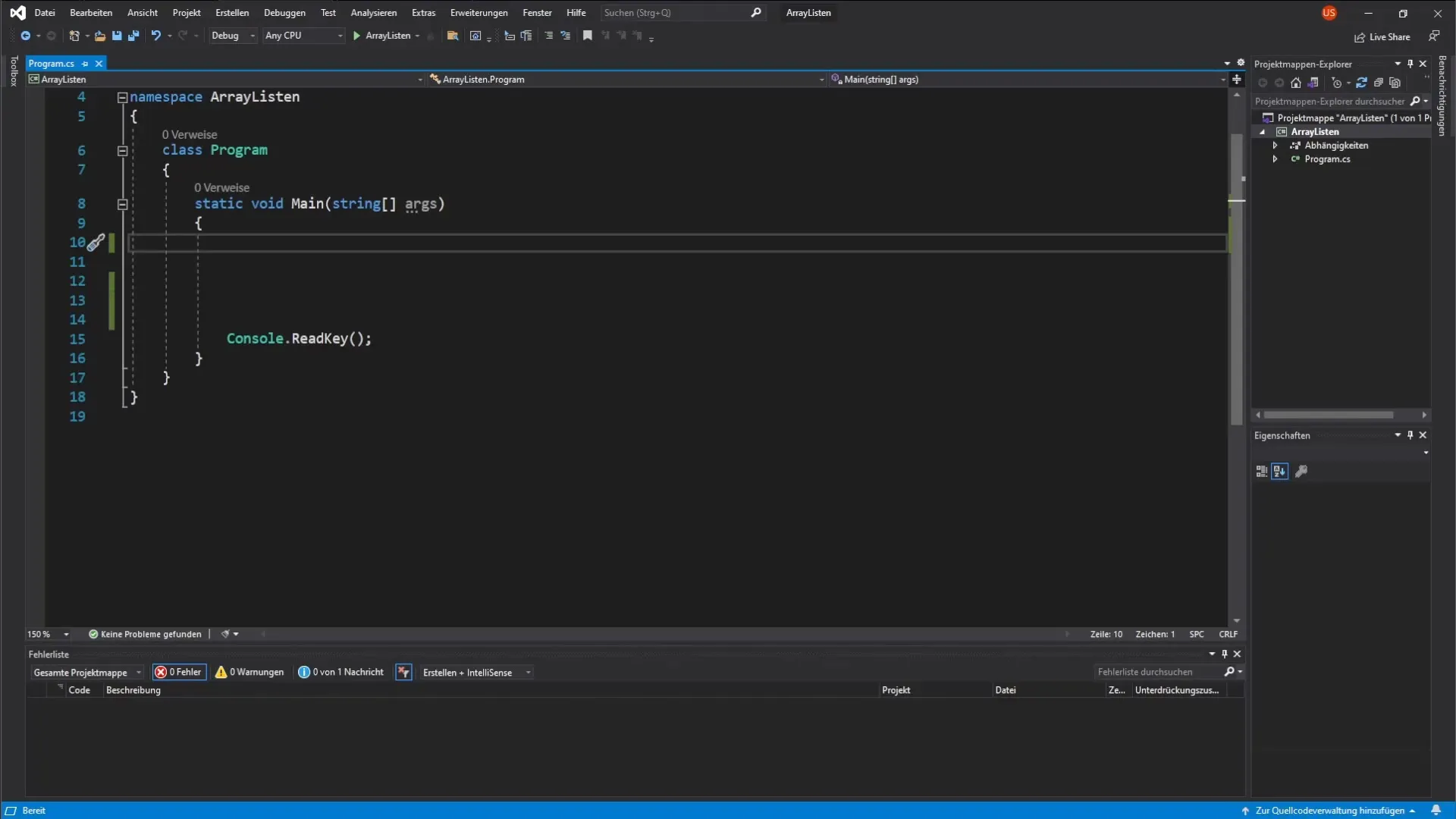 ArrayList in C# effektiv nutzen