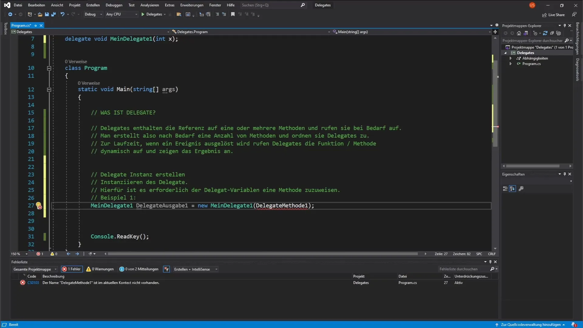 C# Delegates: Flexibel Methoden verknüpfen