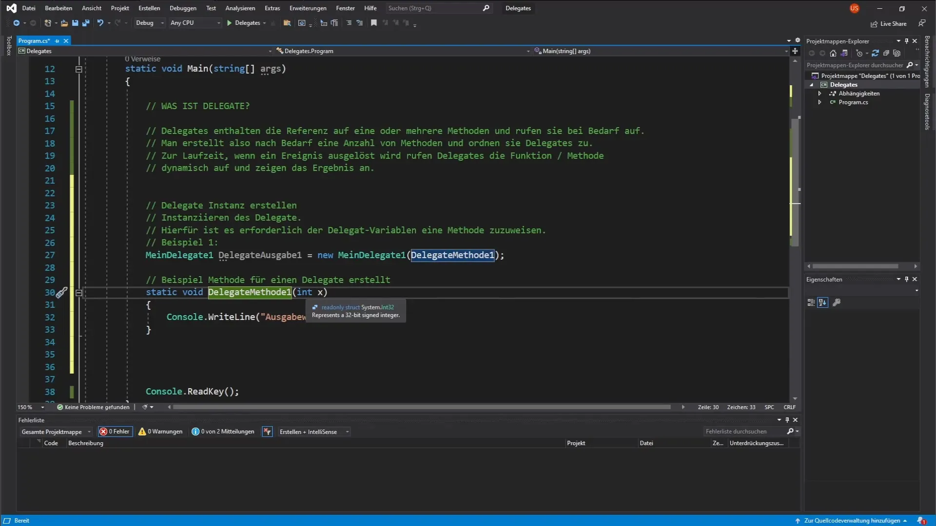 C# Delegates: Flexibel Methoden verknüpfen