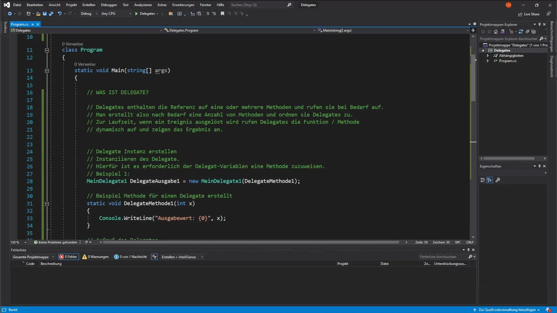C# Delegates: Flexibel Methoden verknüpfen