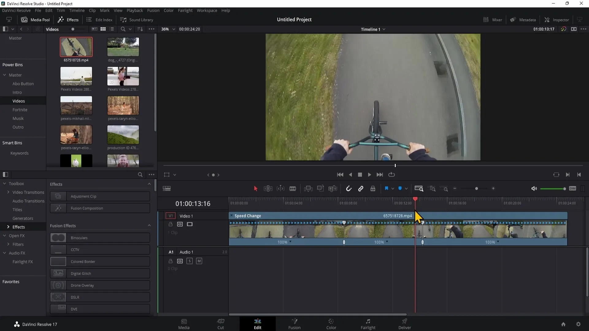 Návod k použití ovládacích prvků Retime v DaVinci Resolve