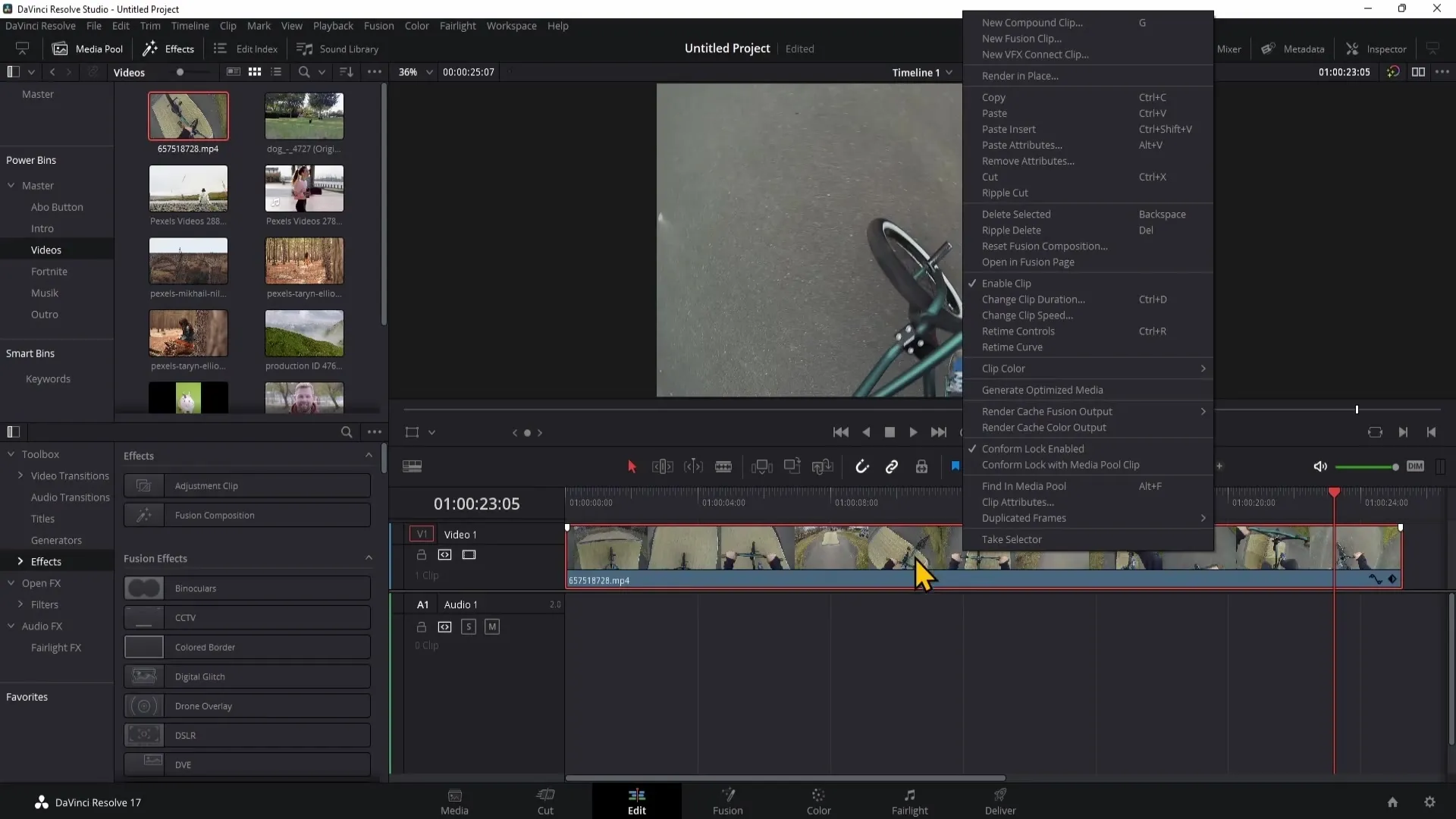 Návod k použití ovládacích prvků pro časové řízení v programu DaVinci Resolve