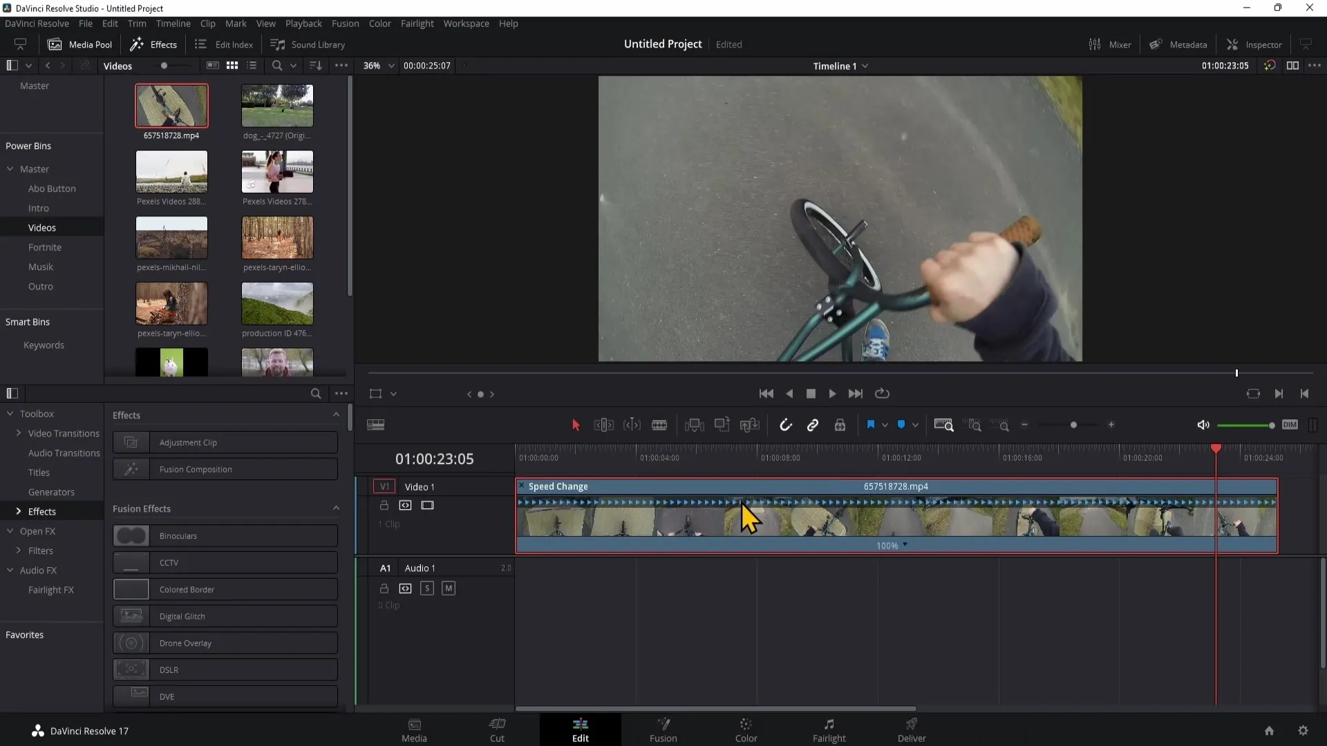 Návod k použití ovládacích prvků Retime v DaVinci Resolve