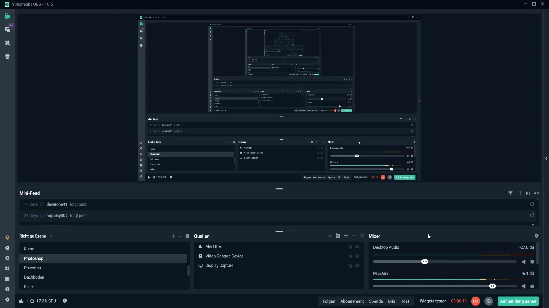 Tastenkürzel in Streamlabs OBS Einrichten Tastenkürzel in Streamlabs OBS Einrichten