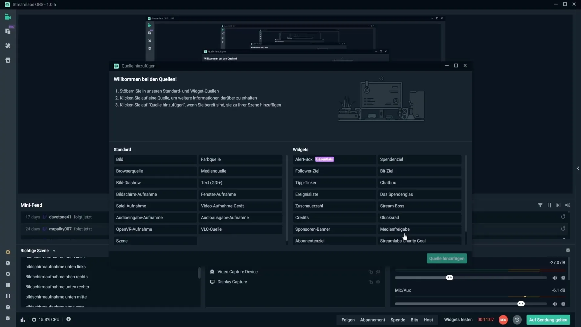 Tastenkürzel in Streamlabs OBS Einrichten Tastenkürzel in Streamlabs OBS Einrichten