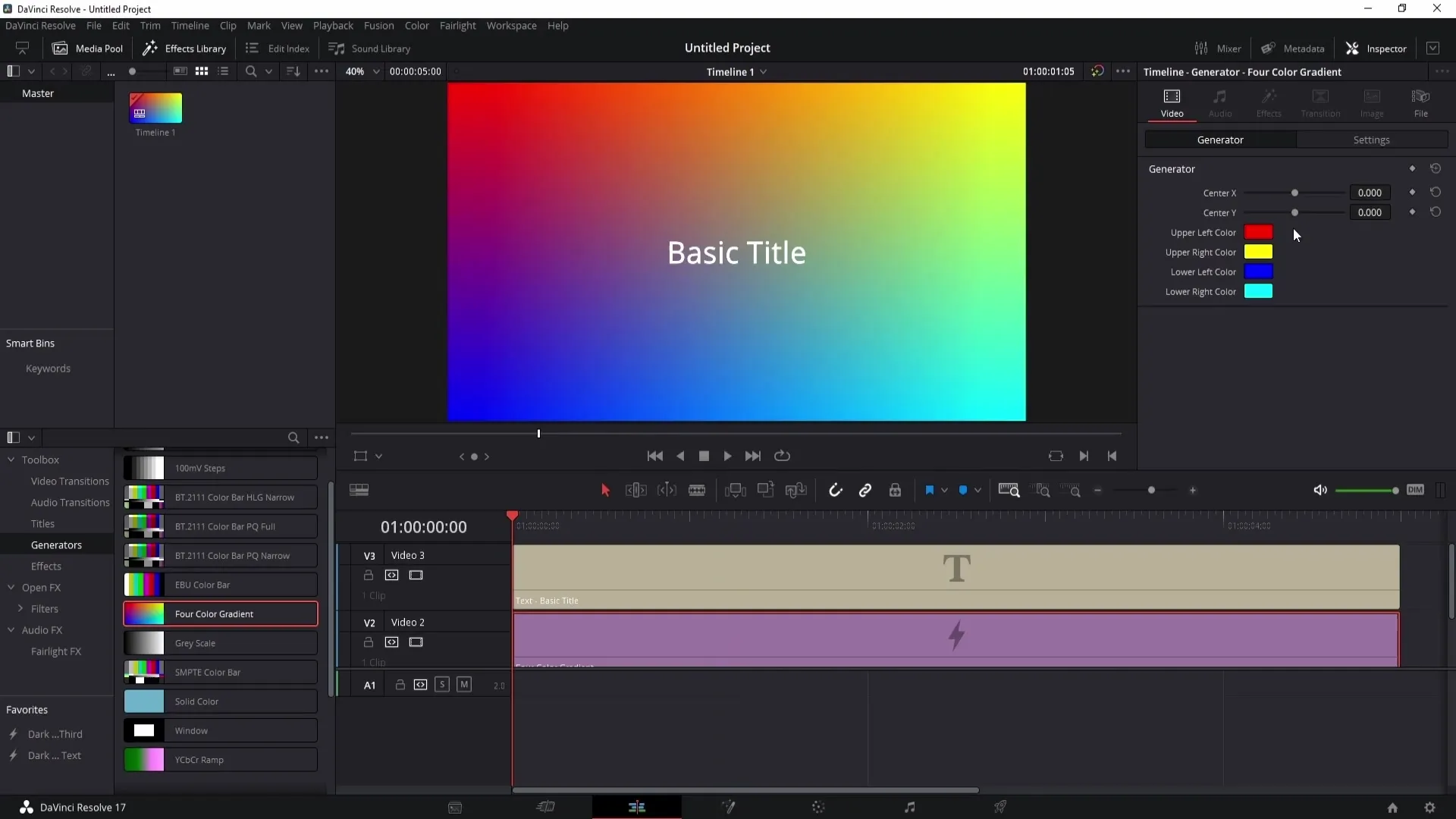 Vytvoření barevného pozadí v programu DaVinci Resolve – Podrobný návod