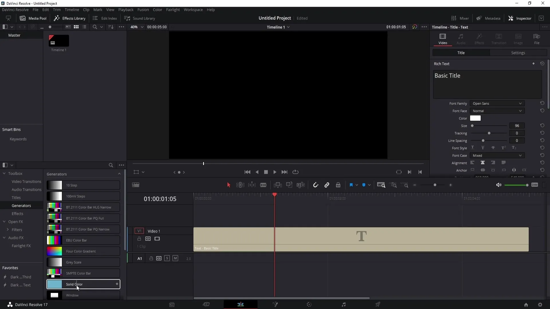 Vytvoření barevného pozadí v DaVinci Resolve - Podrobný tutoriál