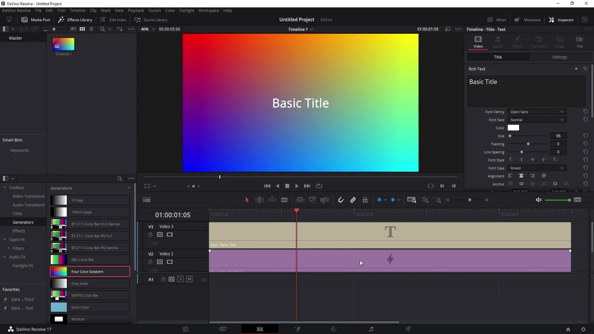 Vytvoření barevného pozadí v aplikaci DaVinci Resolve – Komplexní průvodce