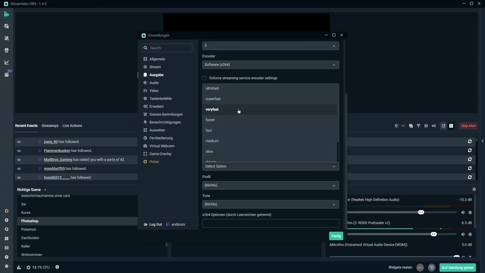 Ausgelassene, verzögerte und übersprungene Frames beim Streamlabs beheben Ausgelassene, verzögerte und übersprungene Frames beim Streamlabs beheben