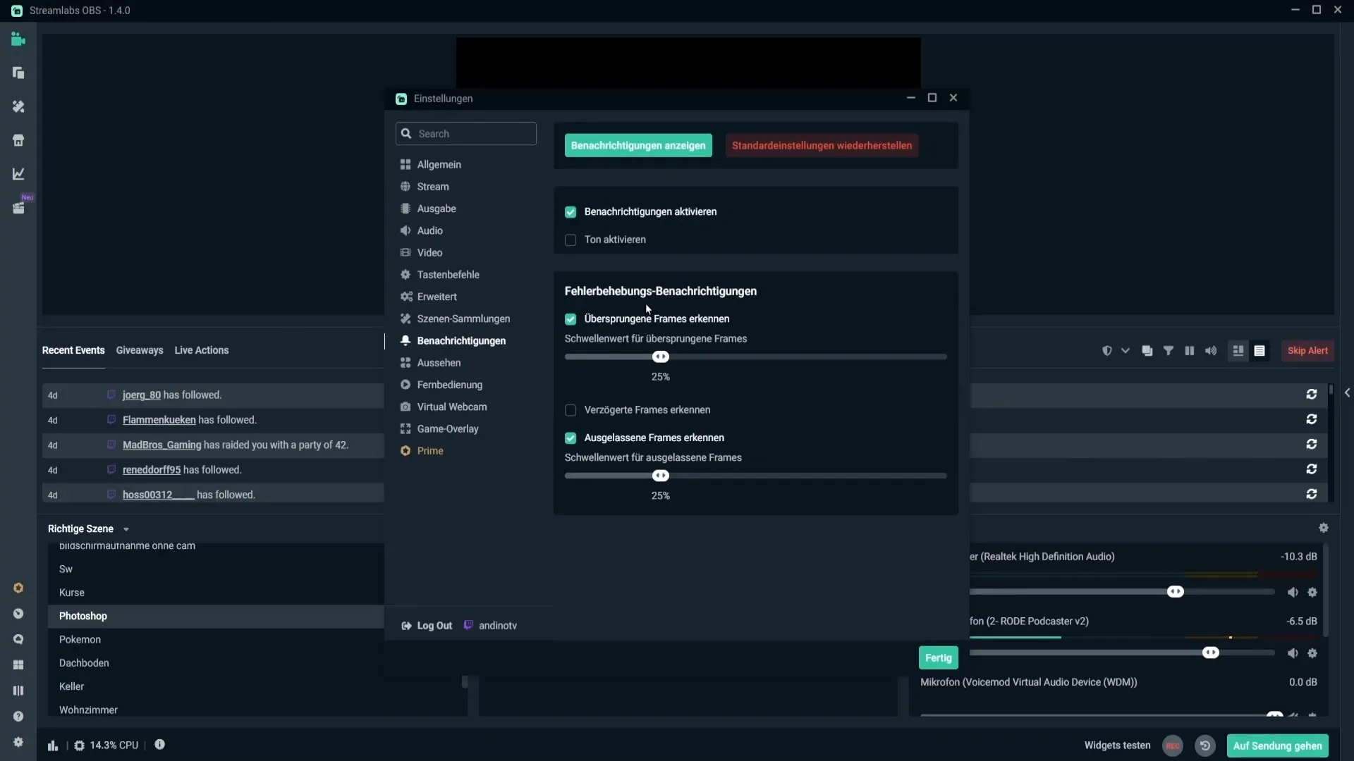 Ausgelassene, verzögerte und übersprungene Frames beim Streamlabs beheben Ausgelassene, verzögerte und übersprungene Frames beim Streamlabs beheben