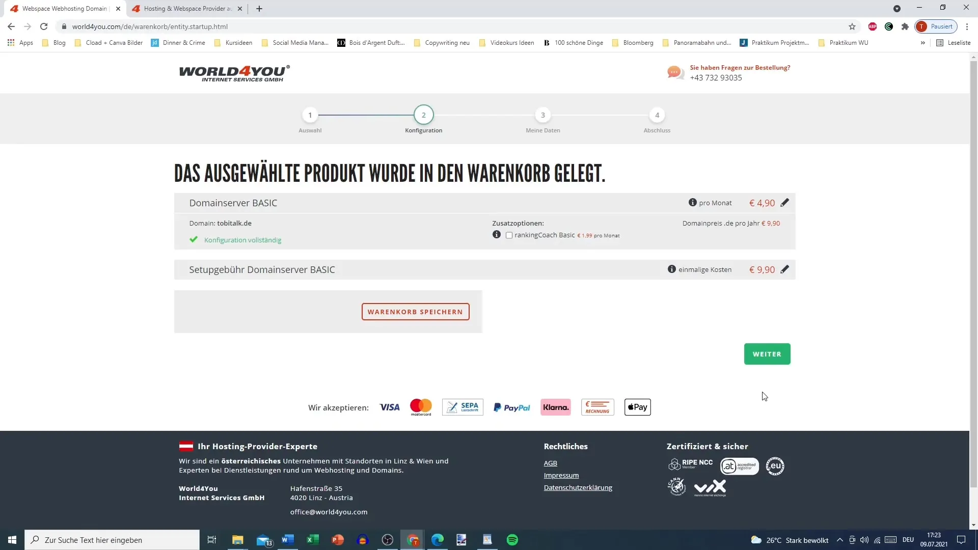 Domain und Hosting bei World for You sichern