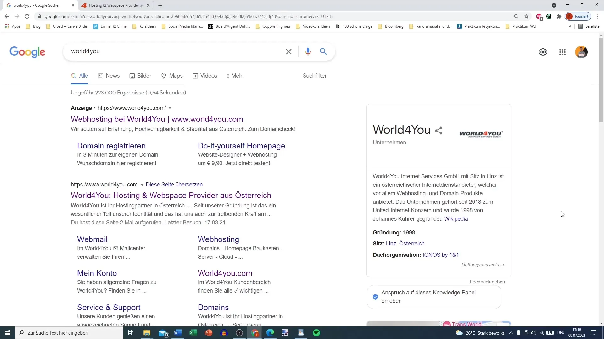 Domain und Hosting bei World for You sichern