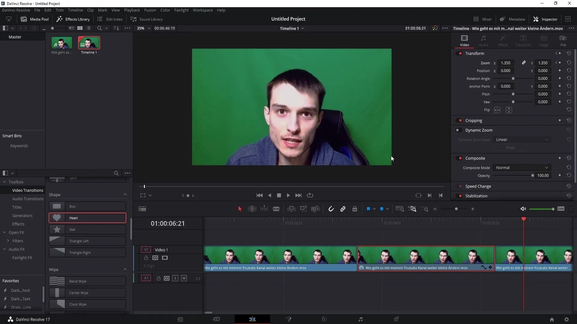 Vytváření statických snímků v DaVinci Resolve – Jak na to