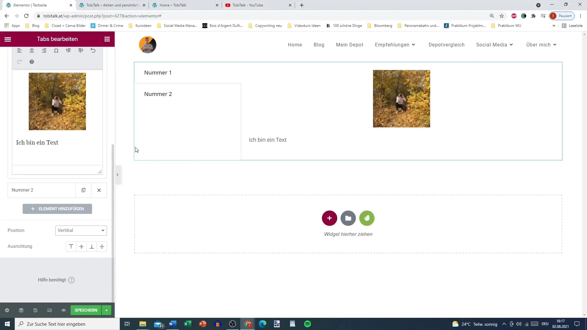 Tabs in Elementor für WordPress – Schritt für Schritt Anleitung Tabs in Elementor für WordPress – Schritt für Schritt Anleitung