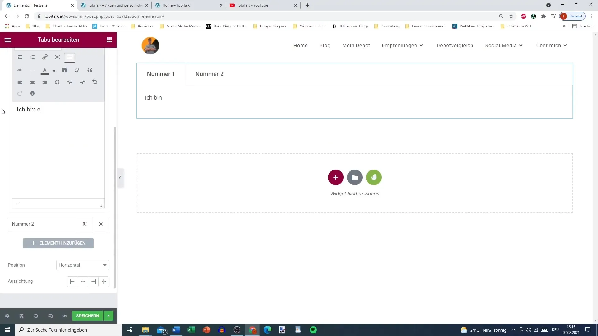 Tabs in Elementor für WordPress – Schritt für Schritt Anleitung Tabs in Elementor für WordPress – Schritt für Schritt Anleitung