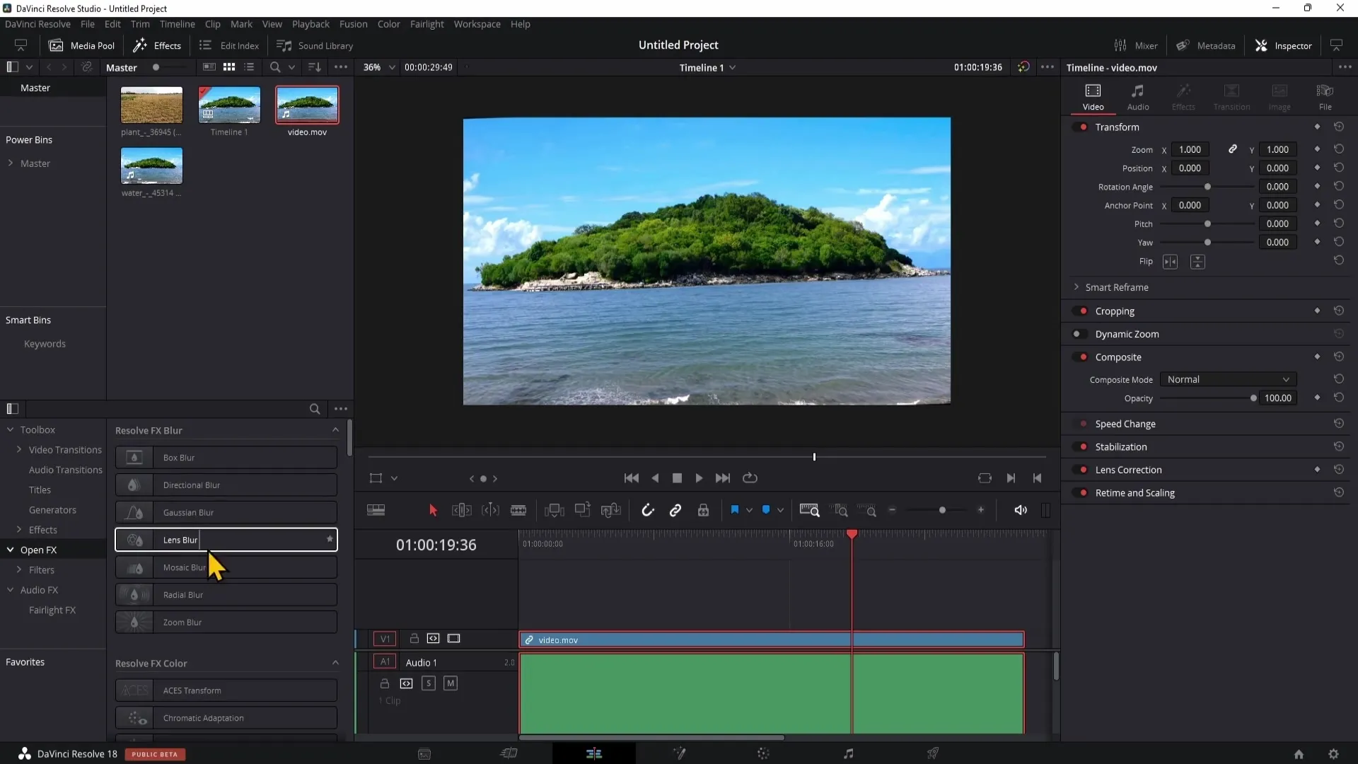 Nastavení horizontu v programu DaVinci Resolve: postup krok za krokem