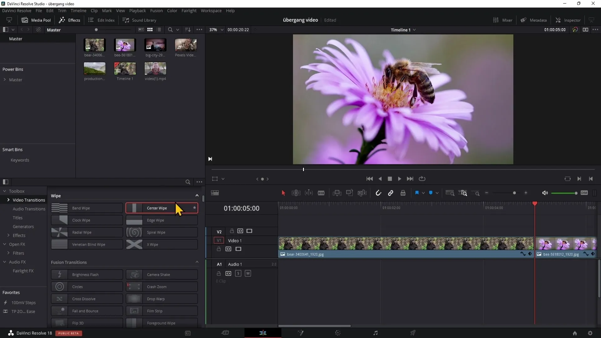 Pracujte kreativně s DaVinci Resolve: Přidání přechodů je jednoduché