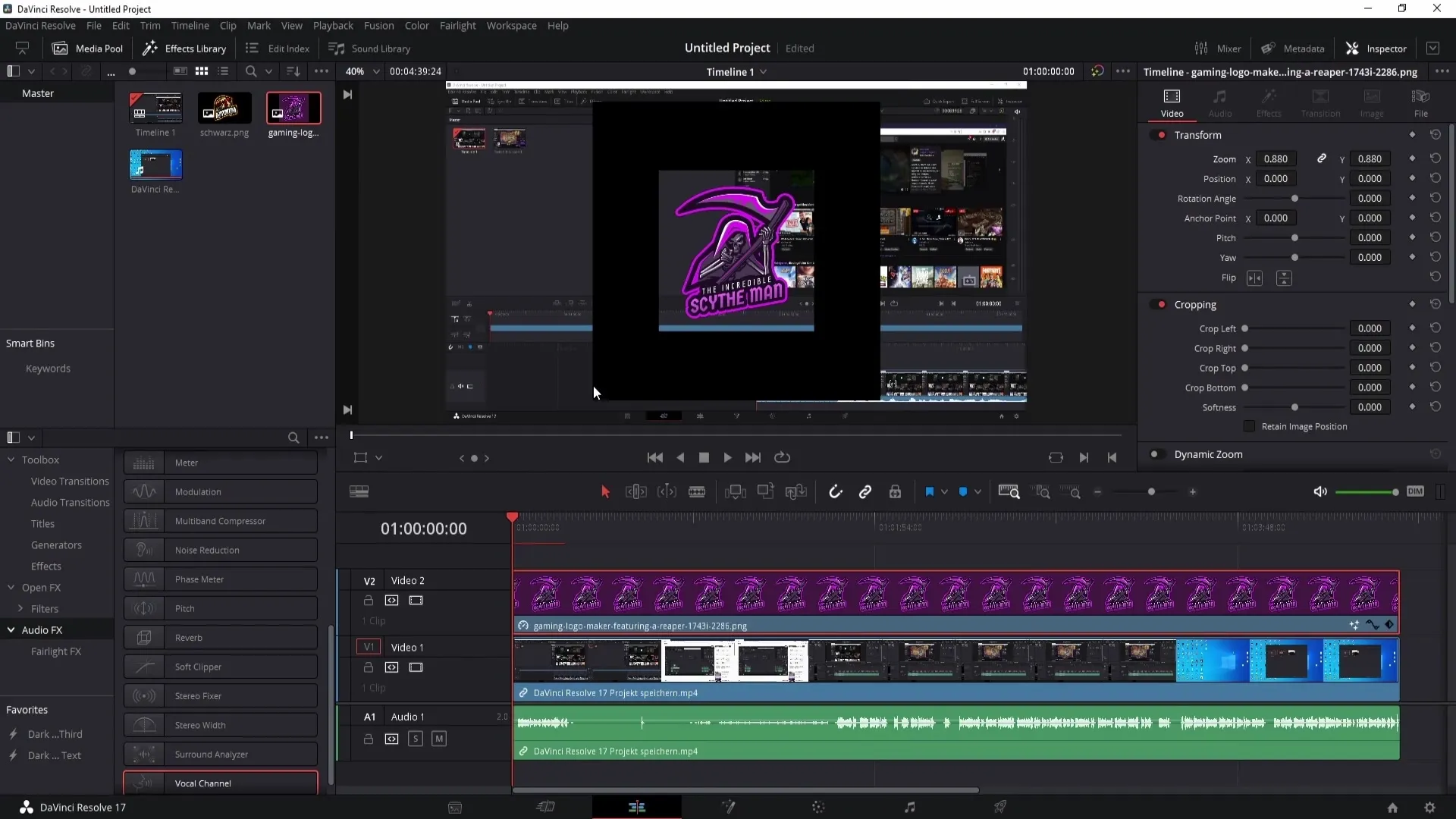 Profesionálně vložte vodotisk do programu DaVinci Resolve