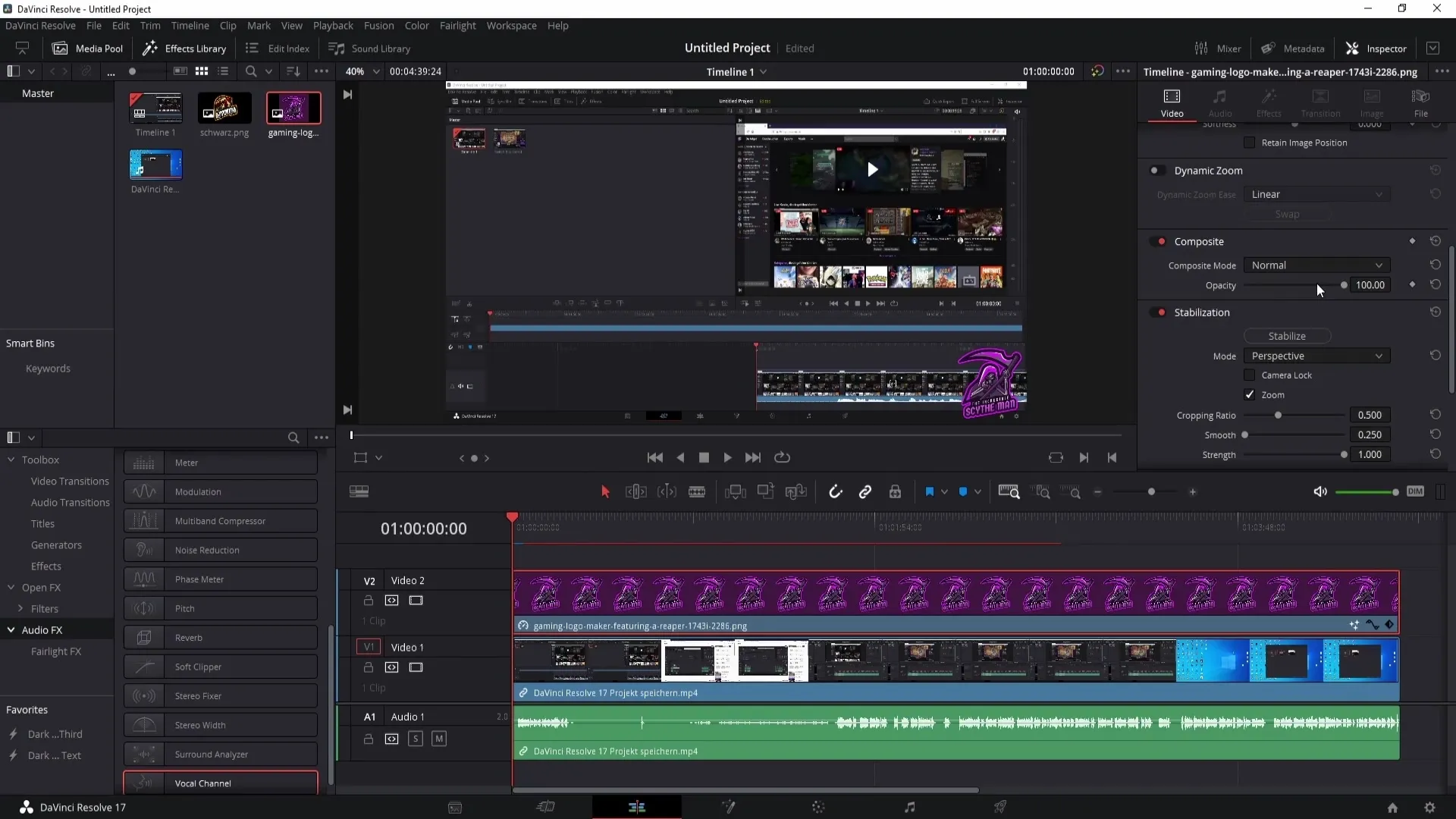 Vložení vodoznaku do programu DaVinci Resolve profesionálně