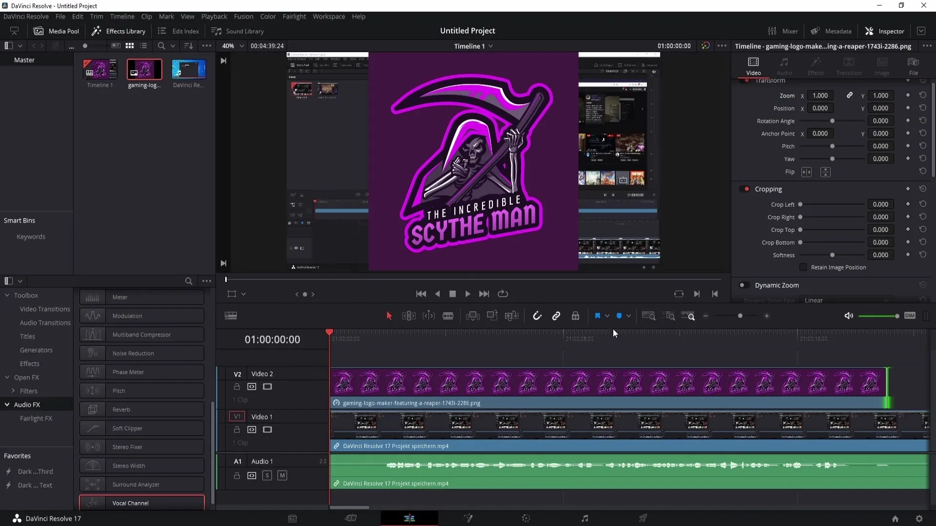 Vložení vodoznaku do programu DaVinci Resolve profesionálně