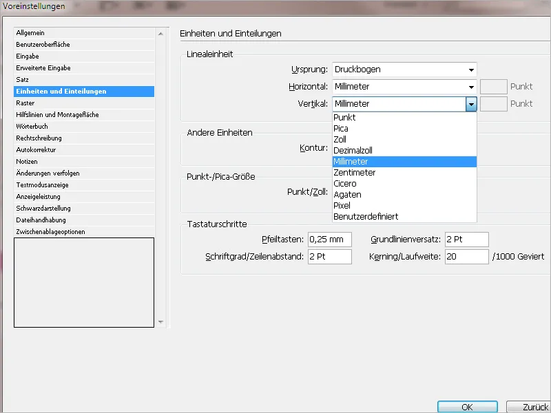 Προεπιλεγμένες ρυθμίσεις στο Adobe InDesign
