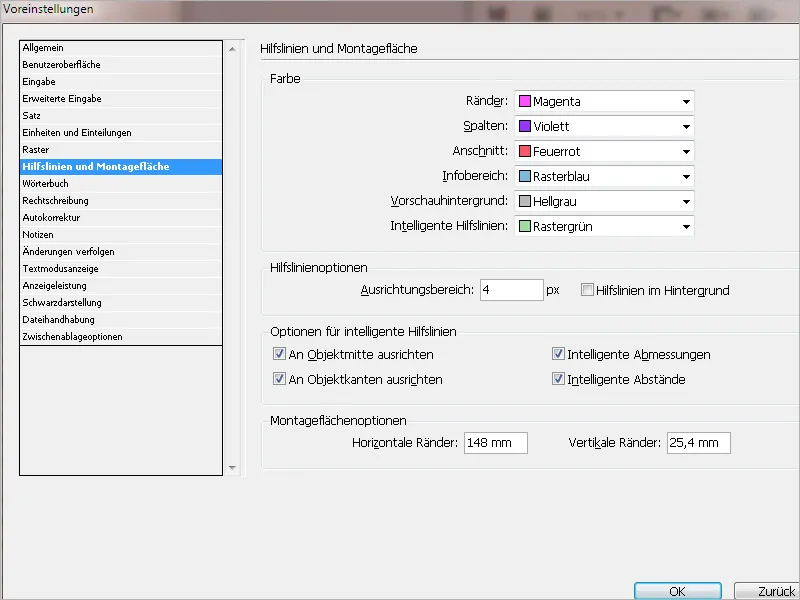 Προεπιλεγμένες ρυθμίσεις στο Adobe InDesign