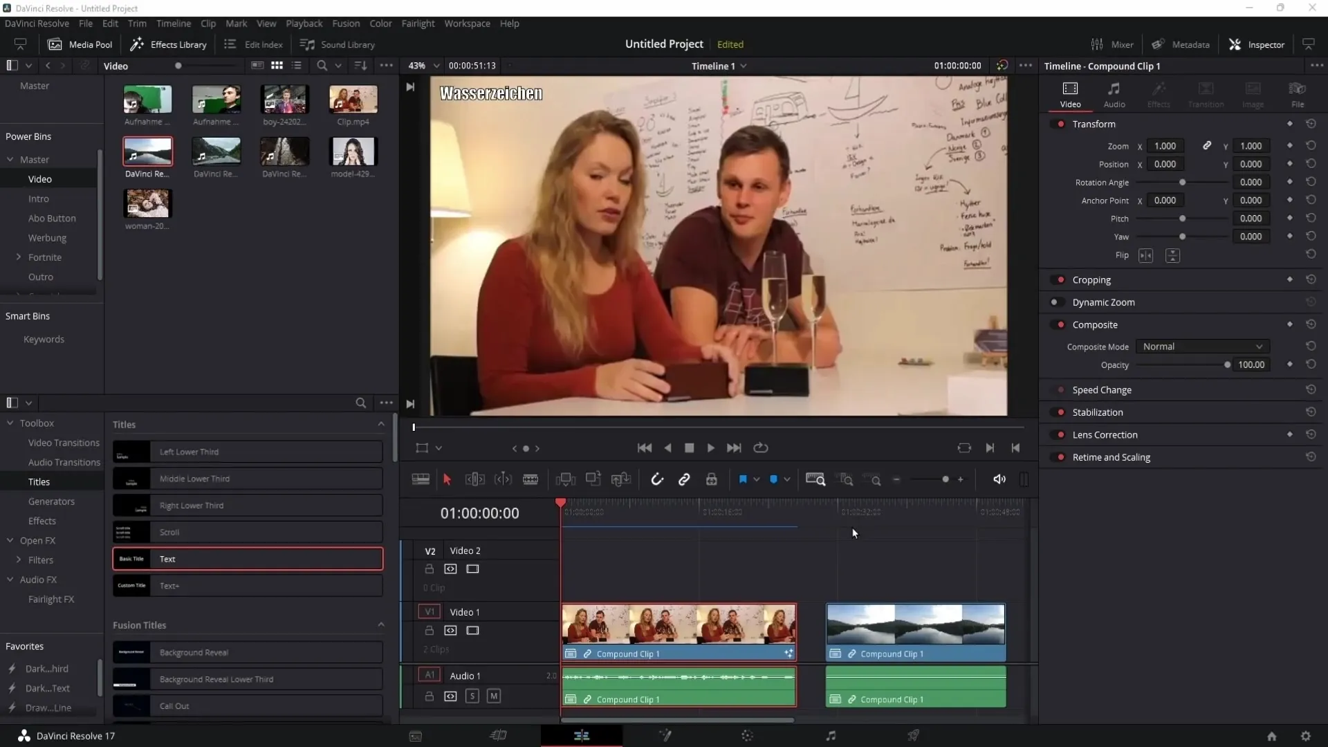 Odstranění vodoznaku v DaVinci Resolve - Návod krok za krokem