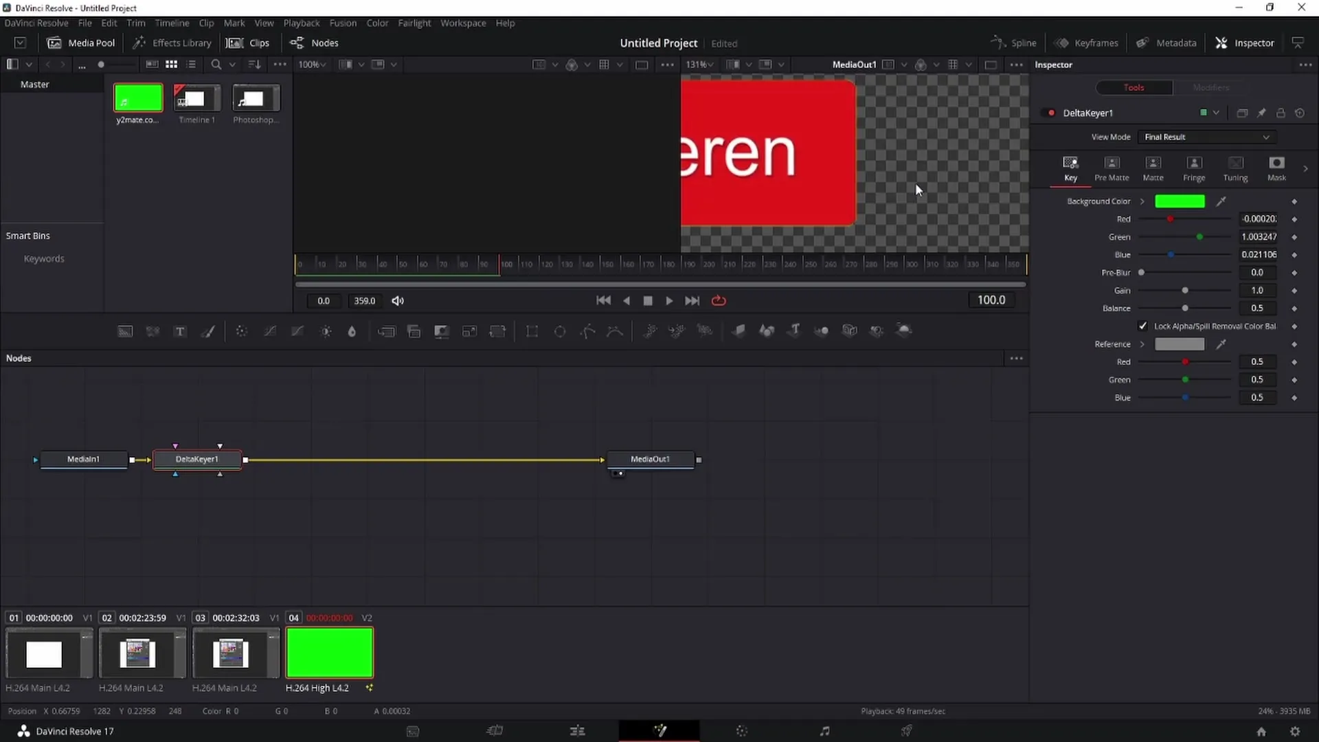 Odstranění greenscreenu v programu DaVinci Resolve – Návod krok za krokem