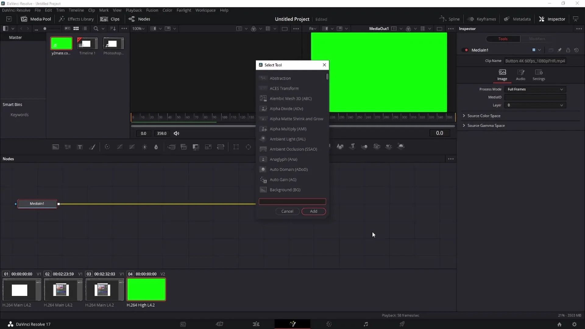 Odstranění greenscreenu v programu DaVinci Resolve - Návod krok za krokem