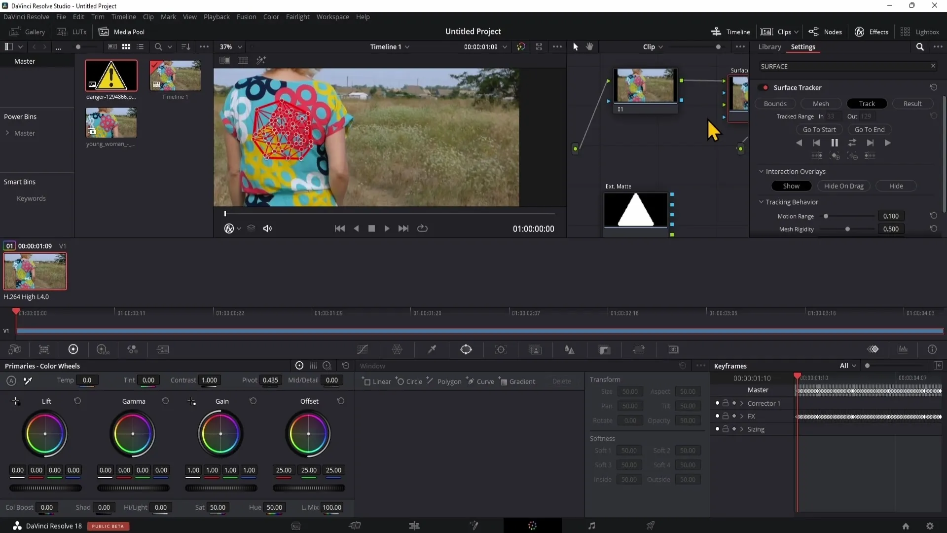 S integrujte plynule Logo Surface Tracker do aplikace DaVinci Resolve