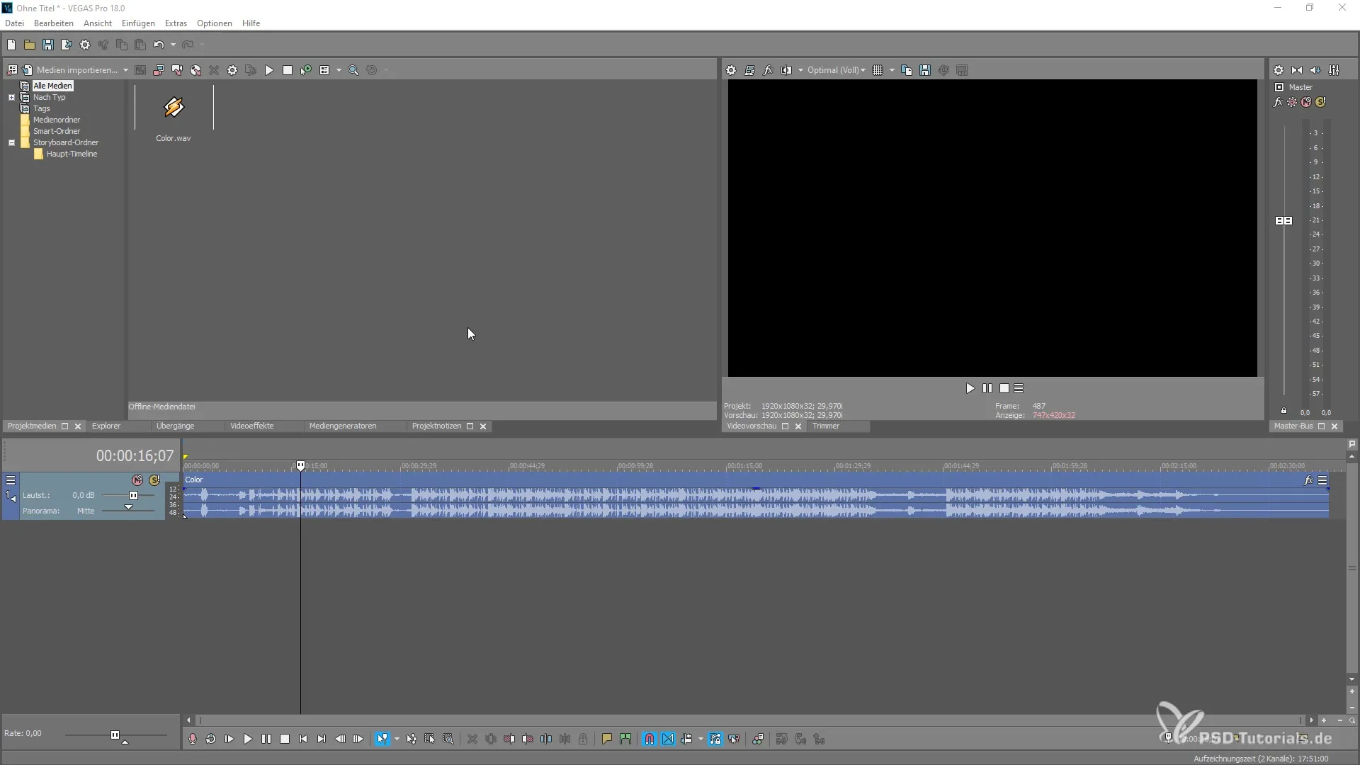 Entdecke die Benutzeroberfläche von SOUND FORGE Pro 14 Entdecke die Benutzeroberfläche von SOUND FORGE Pro 14