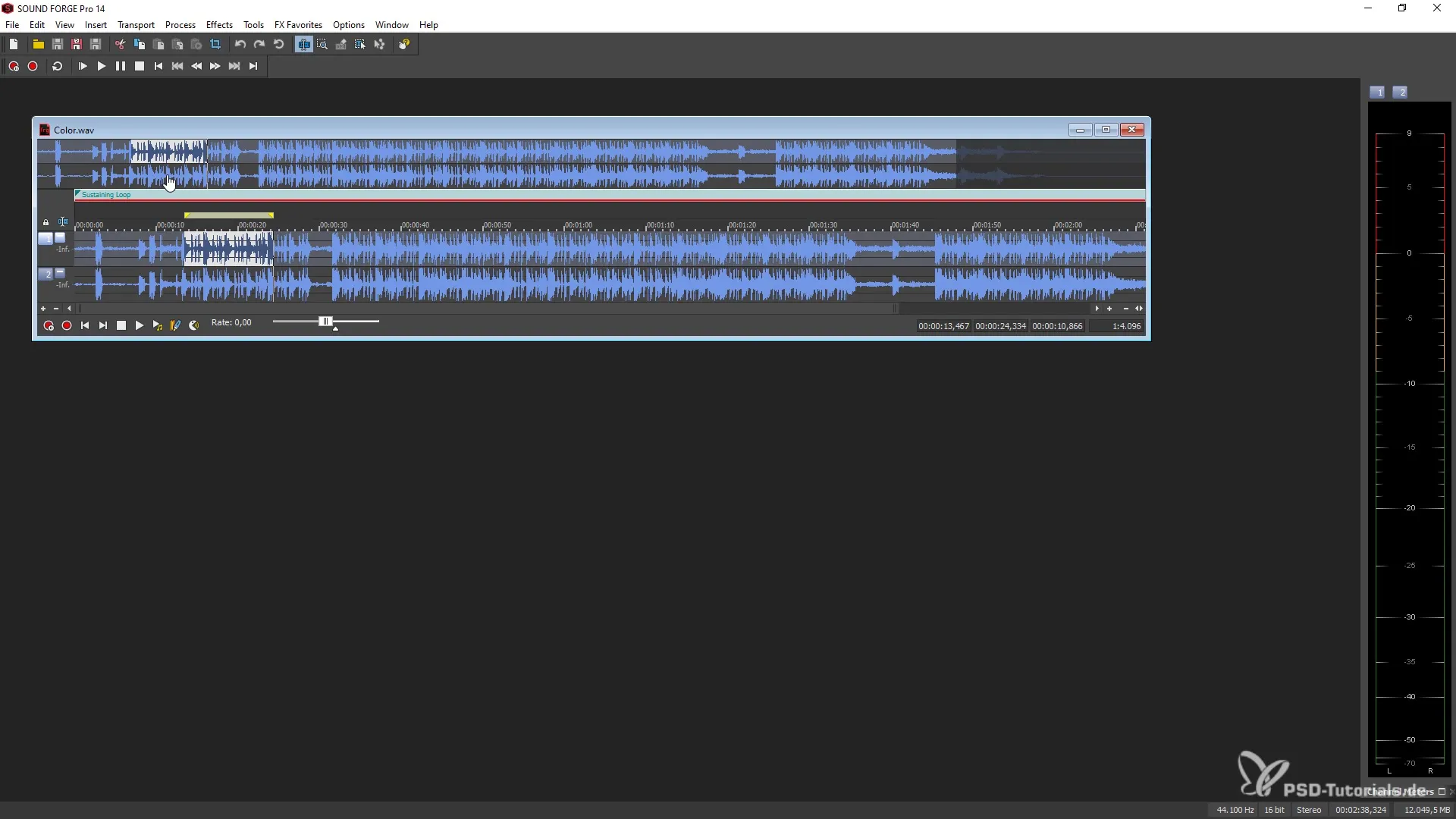 Entdecke die Benutzeroberfläche von SOUND FORGE Pro 14 Entdecke die Benutzeroberfläche von SOUND FORGE Pro 14