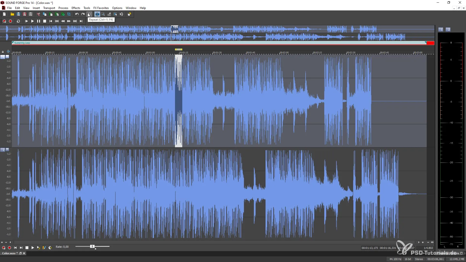 Entdecke die Benutzeroberfläche von SOUND FORGE Pro 14 Entdecke die Benutzeroberfläche von SOUND FORGE Pro 14
