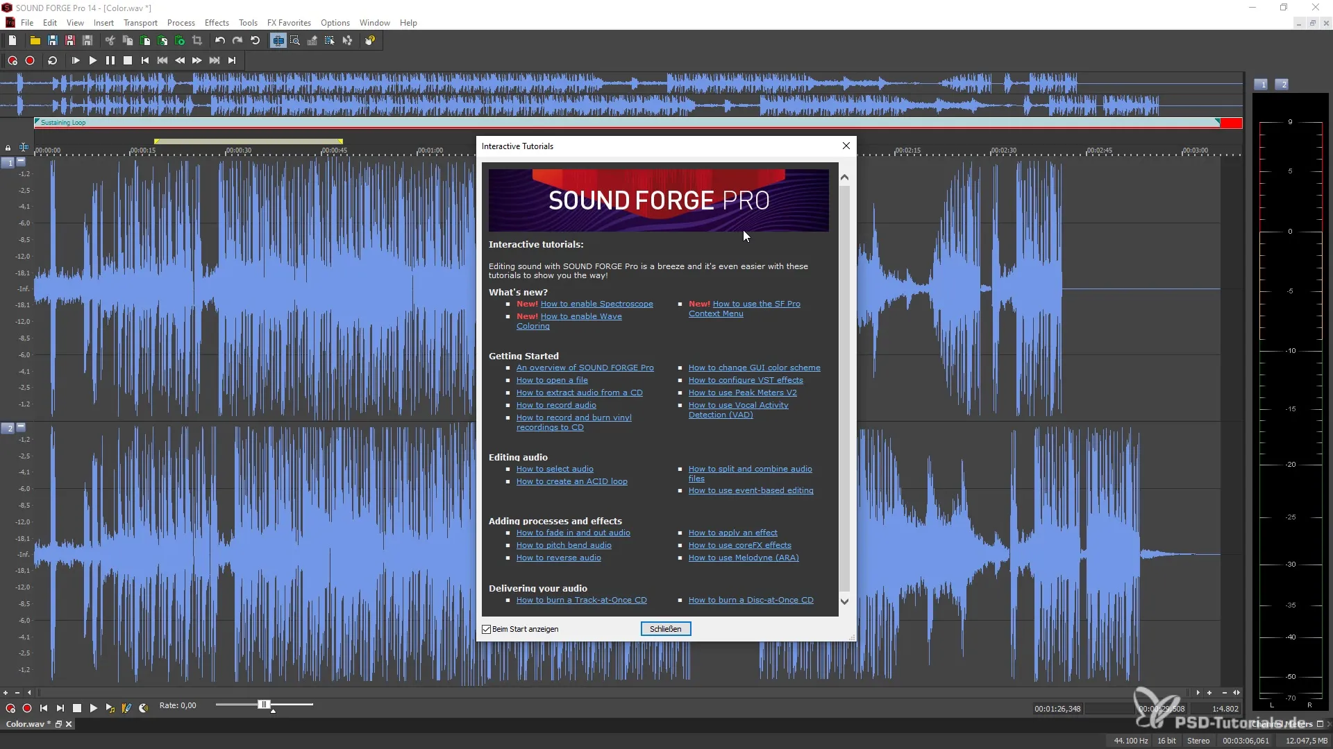 Fedezd fel a SOUND FORGE Pro 14 felhasználói felületét