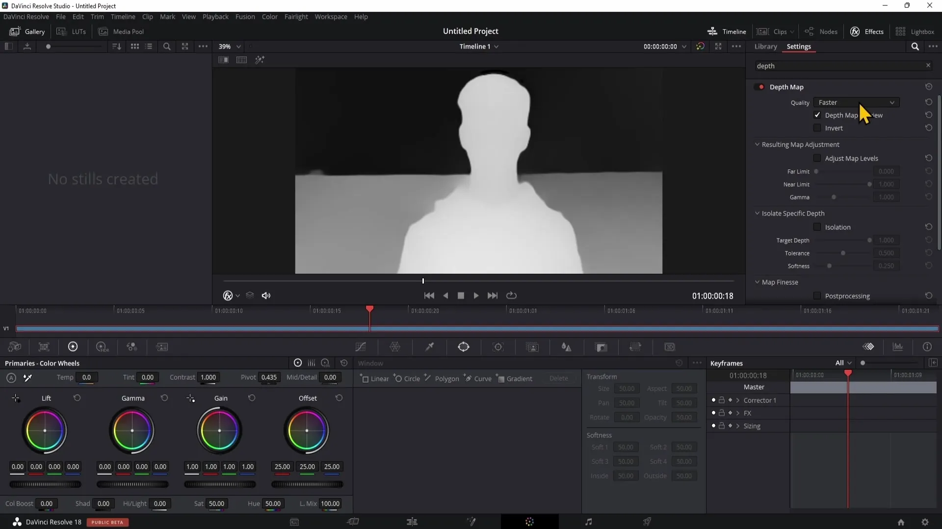 Kreativní efekty s hloubkovou mapou v DaVinci Resolve