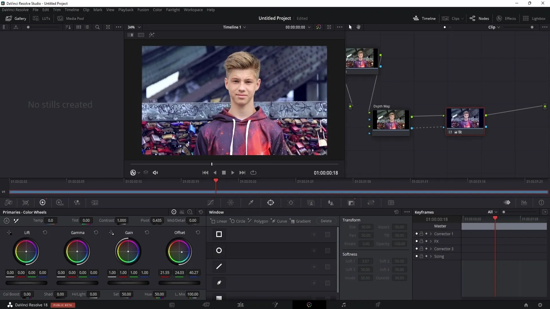 Kreativní efekty s hloubkovou mapou v DaVinci Resolve