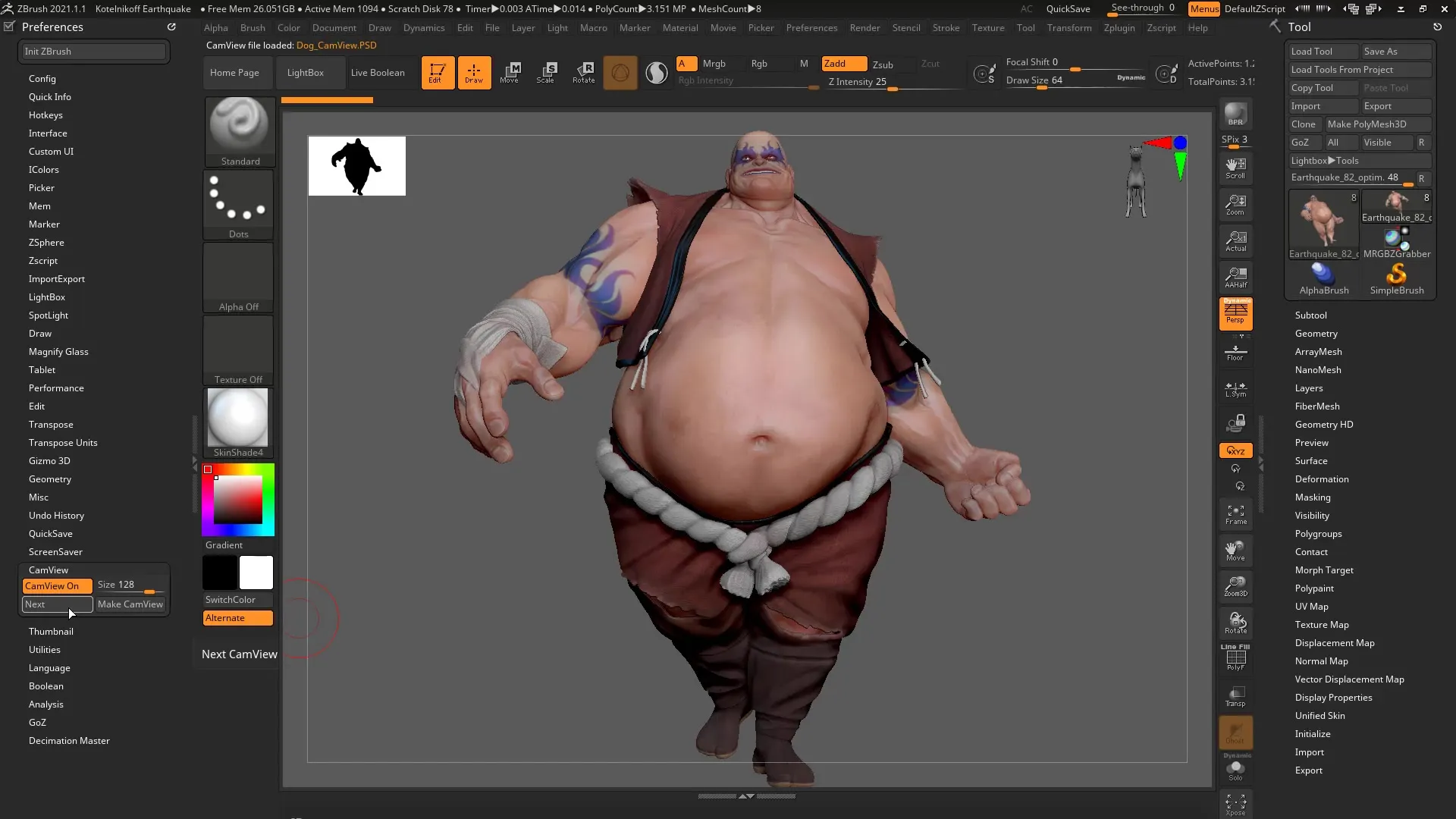 ZBrush 2020 – Cam Silhouette dan Cam View dijelaskan secara menyeluruh ZBrush 2020 – Cam Silhouette dan Cam View dijelaskan secara komprehensif