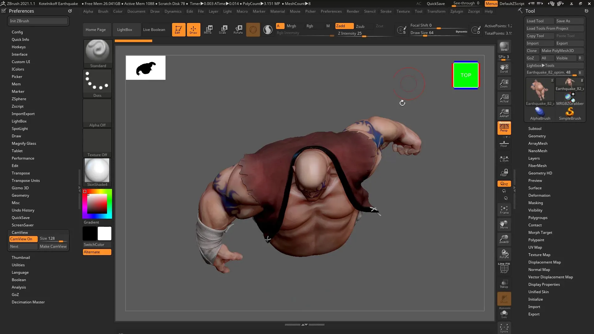 ZBrush 2020 – Penjelasan lengkap tentang Cam Silhouette dan Cam View ZBrush 2020 – Cam Silhouette dan Cam View dijelaskan secara komprehensif