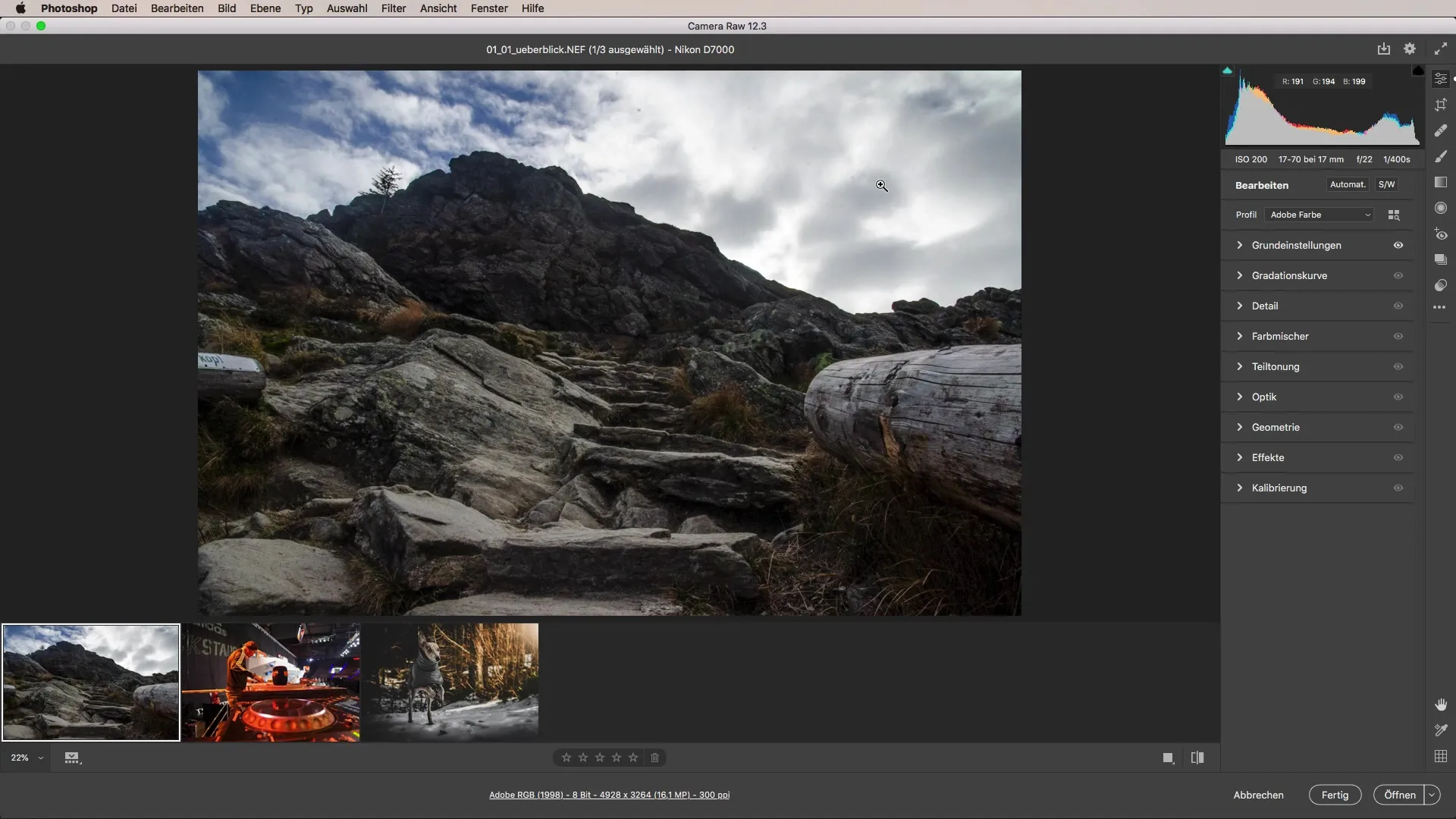 Optimálne predvoľby nakonfigurujte v Camera Raw